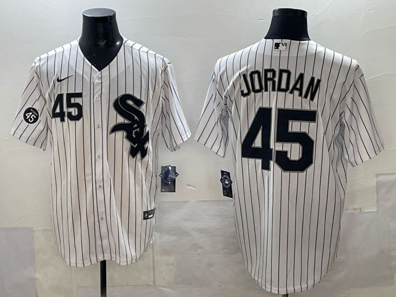 Men Chicago White Sox #45 Jordan white Nike MLB 2025 jersey 012